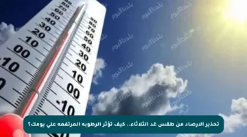 تحذير الأرصاد من طقس غد الثلاثاء.. كيف تؤثر الرطوبة المرتفعة على يومك؟